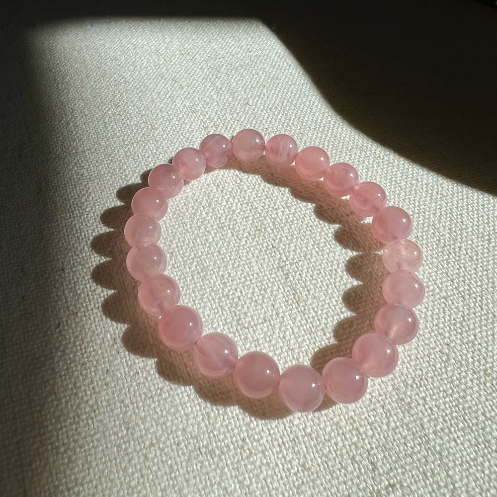 natural Pink crystal Beaded Bracelet